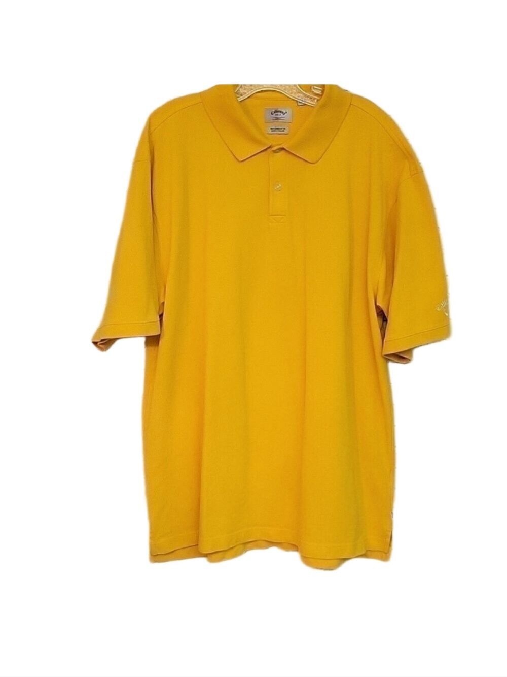 Men's Callaway Golf Sport Polo, Mustard Yellow, Size Xxl